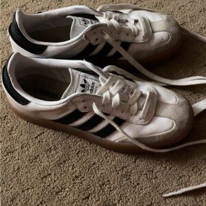 Adidas White and Black Classic Samba Sneakers